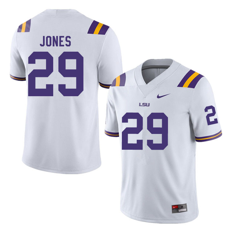 Men #29 Raydarious Jones LSU Tigers College Football Jerseys Sale-White